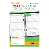 Debden Desk Dayplanner Refill 2025 Week to View